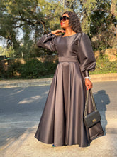 Load image into Gallery viewer, Black Duchess Satin Set
