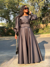 Load image into Gallery viewer, Black Duchess Satin Set
