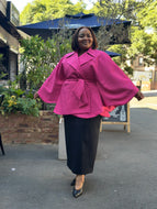 Pink Cape Coat